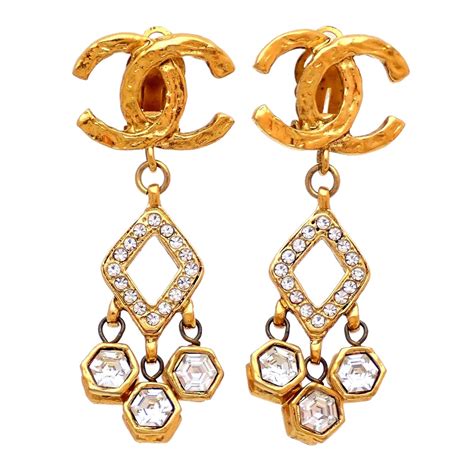 chanel ear|authentic Chanel earrings.